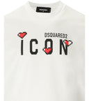 Dsquared2 Icon Heart Pixel White T Shirt