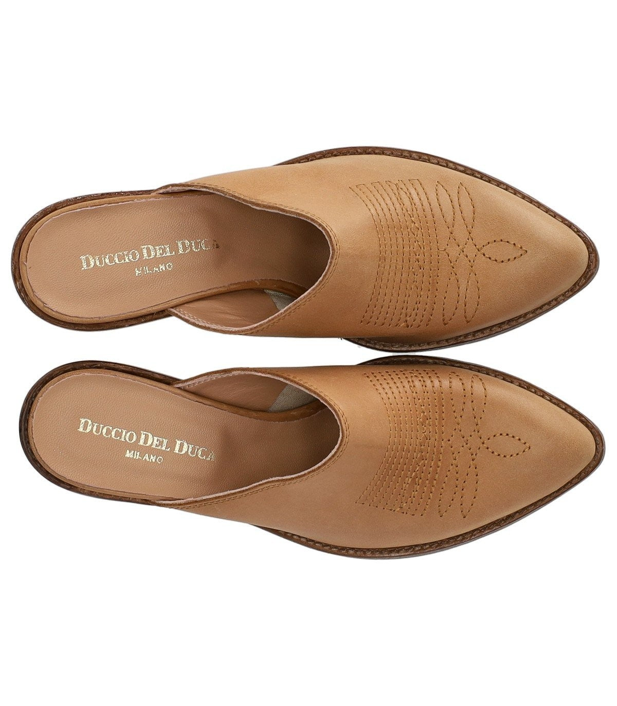 Ducio del Duca Maverik Western Tan Mule