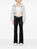 Palm Angels Logo Tape Sequins Flare Trousers