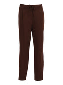 Fabiana Filippi Pantalone Jogging Con Pinces In Jersey Punto Milano Color Ebano