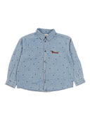 Camicia Mini Rodini Lw Denim Dots Aop Ls
