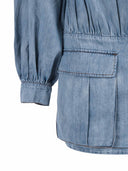 7 For All Mankind Utility Mini Dress Chambray Loft