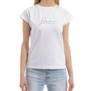 Herno T-shirt con logo impreziosito da cristalli Herno