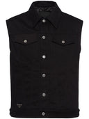 Prada Bull Button Up Denim Gilet