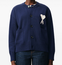 Ami Cardigan Col Rond Avec Ami De Coeur Contraste