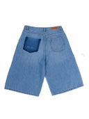 Palm Angels Logo Baggy Denim Bermuda Girl