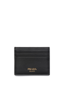 Prada Logo Stamp Leather Card Holder