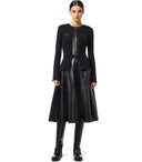 Elisabetta Franchi Gonna Nera Effetto Pelle