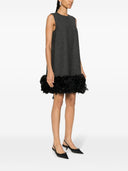 Prada Feather Detail Mini Dress