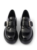 Prada Brushed Leather Lace Up Shoes