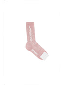 Off White Mid Bookish Calf Socks Pink White