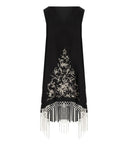 Pahiesa Formentera Black Fringed Kimono