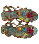 Mehrfarbige Sandale „Gladiator“ von Kurt Geiger mit Absatz