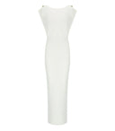 Elisabetta Franchi Red Carpet Ivory Knitted Dress