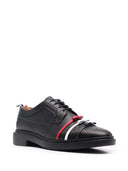 Thom Browne 3 Bow Longwing Brogue On Lightweight Rubber Sole In Pebble Grain Leather