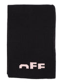 Écharpe Off White Type Logo Noir Rose Doux