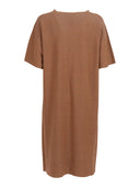 Fabiana Filippi Abito In Lana Cotone Punto Links Lurex Color Vimini