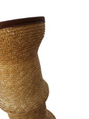 La Rose Raffia And Leather Vase