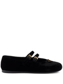 Prada Velvet Finish Ballerina Shoes