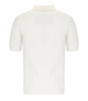 Mm Max Mara Carioca White Knitted Polo Shirt