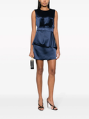 Parosh Satin Belted Sleveless Minidress