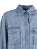 7 For All Mankind Utility Mini Dress Chambray Loft