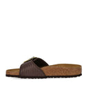 Birkenstock Madrid Raffia Big Buckle Carafe Sandal