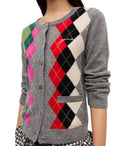 Grauer Diamant-Cardigan von Ganni