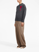 Ami Ami De Coeur Intarsia Logo Wool Jumper