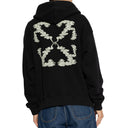 Benvit Off White Hood-tröja med logotyp