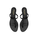 Saint Laurent Cassandra Leather Flat Sandals