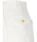 Elisabetta Franchi Ivory Shorts With Pinces