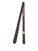 Thom Browne Classic Tie In Shadow Stripe Pique Weave