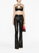 The Attico Mesh Panel Criss Cross Top
