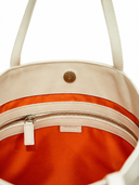 La Rose La Rose Leather Tote Bag Ivory