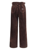 Miu Miu Pantaloni Velvet Chambray