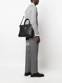 Thom Browne Slim Briefcase In Pebble Grain Leather