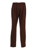 Fabiana Filippi Pantalone Jogging Con Pinces In Jersey Punto Milano Color Ebano