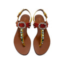 Dolce & Gabbana en cuir Ayers Crystal Sandals