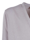 Sette Fili Cashmere Cardigan M/Lunga Fondo Tubolare Con Spacchi