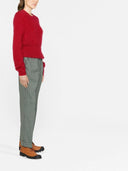 Parosh Parosh Fine Check Tapered Cropped Trousers