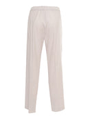 Fabiana Filippi Flannel Jogging Trousers With Front Creasand Filo Diamante