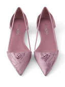 Prada Satin Finish Cut Out Ballerinas