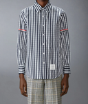 Thom Browne Dritto Fit Pc L/S Camicia con fascia da braccio Gg in popeline a quadri a quadretti
