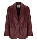 Essentiel Antwerp Idrey Burgundy Single Breasted Blazer