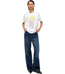 Ganni Teddy White T Shirt