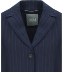 Mm Max Mara Todi Navy Blue Blazer met één borsten