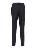 Fabiana Filippi Pantalone Jogging Con Pinces In Frescolana E Filo Diamante Color Blu Notte