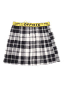 Off White Logo Industrial Flan Skirt Black Yello