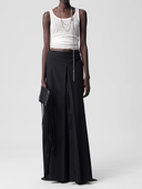 Ann Demeulemeester Mara Wrinkled Cropped Tank Top Light Cotton Rib